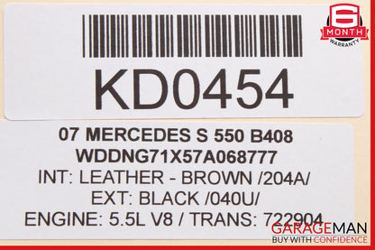07-13 Mercedes W221 S550 S400 Window Regulator Motor Rear Left Driver Side OEM