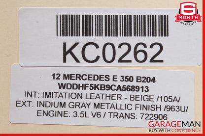 10-13 Mercedes W212 E350 Front / Rear Right Exterior Door Handle Indium Gray OEM