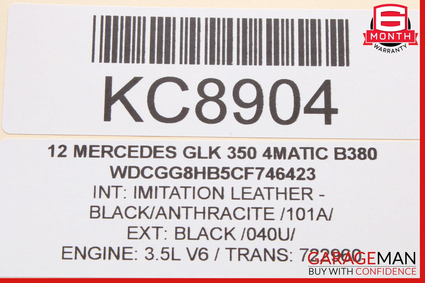 08-16 Mercedes X204 GLK350 C300 Rear Left Door Window Regulator Motor OEM
