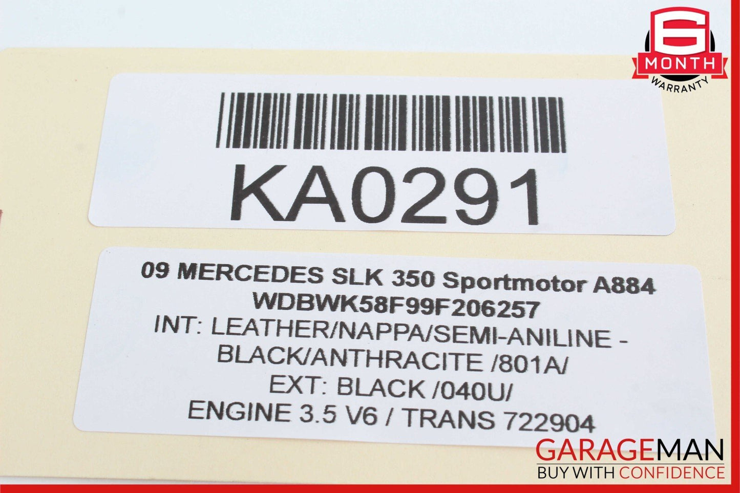 08-11 Mercedes R171 SLK300 SLK350 Left Driver Side Seat Belt Seatbelt Retractor