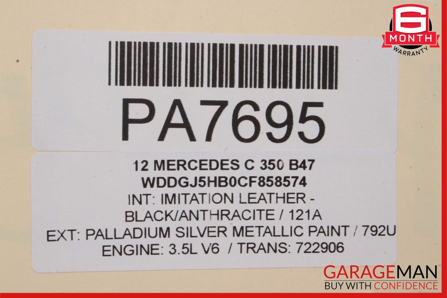 10-13 Mercedes C350 E350 RWD Rear Drive Prop Propeller Shaft Driveshaft Assembly