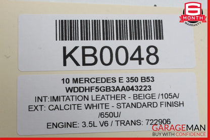 10-13 Mercedes W212 E350 E550 E63 AMG Front Left Driver Exterior Door Handle OEM