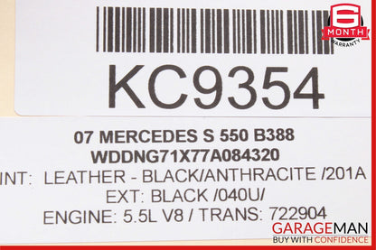 07-13 Mercedes W221 S550 Front Right Side Exterior Door Handle Keyless Go