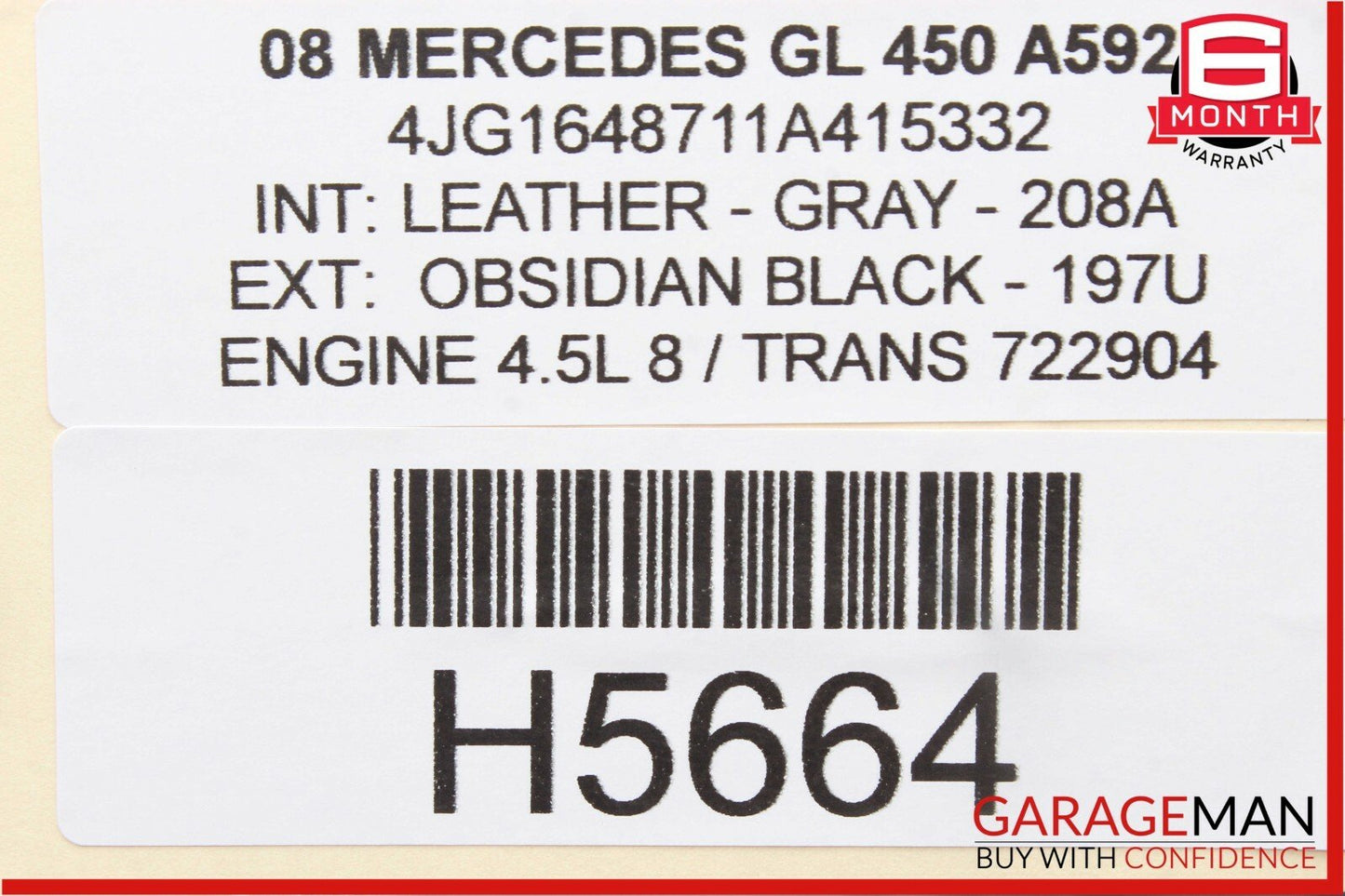07-09 Mercedes X164 GL450 GL550 Rear Right Side Taillight Tail Light Lamp OEM