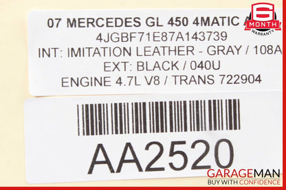 06-13 Mercedes W251 R350 GL450 Valeo Rear Window Windshield Glass Wiper Motor