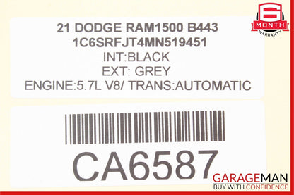 19-22 Dodge RAM 1500 Laramie Roof Headliner Speaker Cover 6DQ97TRMAA OEM