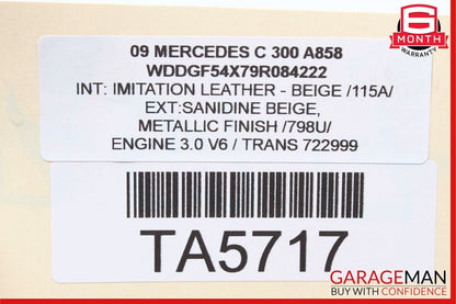 08-16 Mercedes W204 C300 E350 Front Right Lower Control Arm 2043306811 OEM