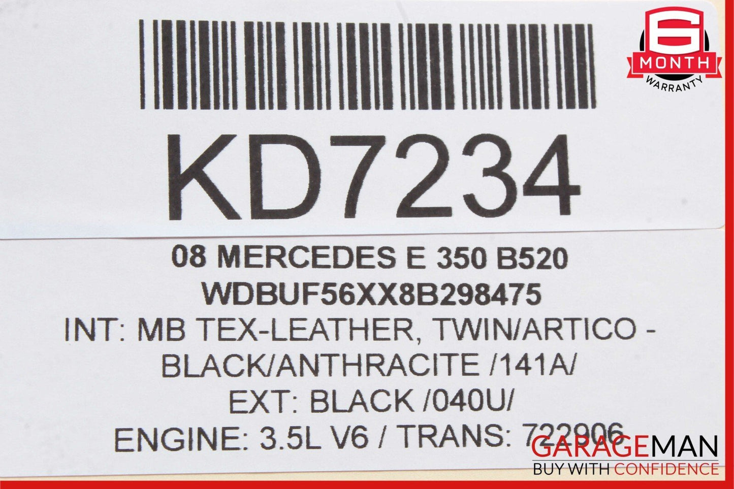 03-09 Mercedes W211 E500 E63 AMG Front Left Door Window Regulator Motor Unit