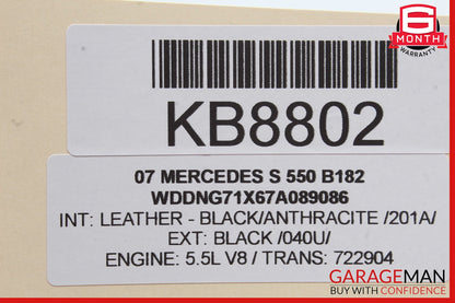 07-09 Mercedes W221 S550 Ash Tray Ashtray Lighter Trim 2216801552 OEM