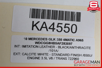 10-15 Mercedes X204 GLK350 4MATIC Front Right Side Door Window Regulator Motor
