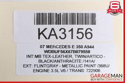 03-09 Mercedes W211 E350 E500 Front Right Side Exterior Door Handle Flintgray