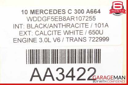 08-14 Mercedes W204 C300 AC A/C Heater Climate Control 2048305990 OEM