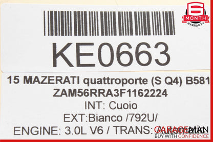 13-17 Maserati Quattroporte Rear Right Side Exterior Door Handle Chrome