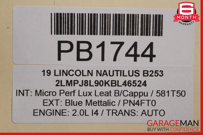 19-20 Lincoln Nautilus Panoramic Sunroof Window Glass & Motor Shade OEM