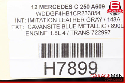 08-15 Mercedes X204 GLK350 C350 Front Right Side Door Control Module Unit