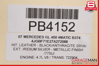 07-12 Mercedes X164 GL350 GL450 GL550 Front Lower Radiator Support Bracket Bar