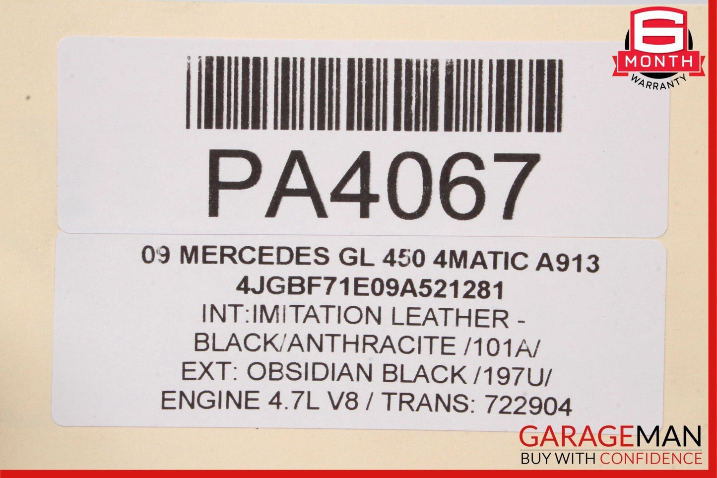 07-12 Mercedes GL450 Left & Right Baggage Roof Luggage Rack Rail Set of 2 Pc