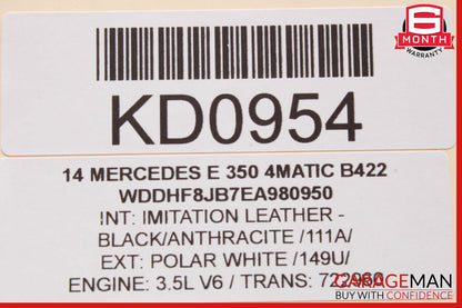 14-20 Mercedes W212 E350 CLS550 E550 Active Lane Assist Front Camera OEM