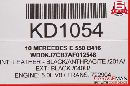 10-17 Mercedes W207 E550 C250 Coupe Panoramic Pano Sunroof Sun Roof Motor