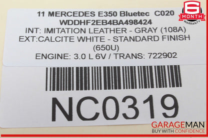 10-18 Mercedes W212 E350 Bluetec Front Overhead Dome Light Lamp 2129003606 OEM
