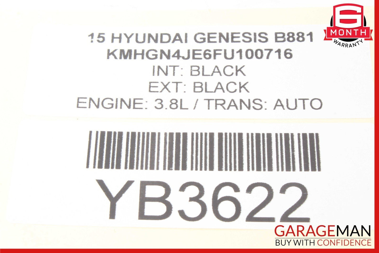 15-16 Hyundai Genesis Dash Heads Up Display Projector Unit 94310-B1400 OEM