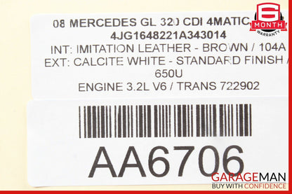 06-13 Mercedes GL320 R350 ML450 Front Right Side Door Control Module Unit