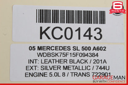 03-06 Mercedes R230 SL500 SL600 Rear Hydraulic Suspension Valve Block OEM