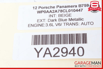 10-13 Porsche Panamera 970 Rear Seat Heater Door Switch Lock Controls Assy