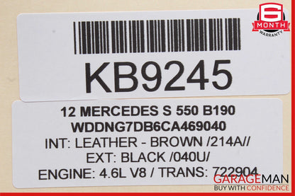 10-13 Mercedes W221 S400 S550 S63 Front Left Side Door Controller Module Unit