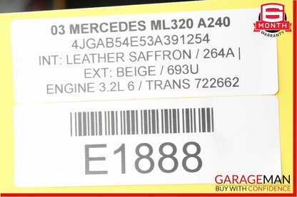 98-05 Mercedes W163 ML320 ML500 Front Left Dash A/C AC Air Vent Trim Panel Black