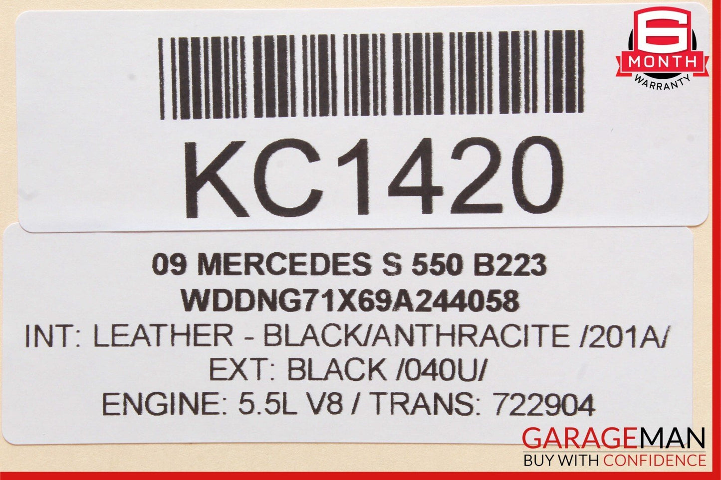 07-14 Mercedes W221 S550 CL600 CL550 A/C AC Heater Climate Control Switch