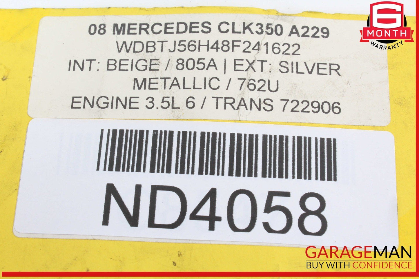 03-09 Mercedes W209 CLK350 Front Right Side Door Rear View Mirror OEM