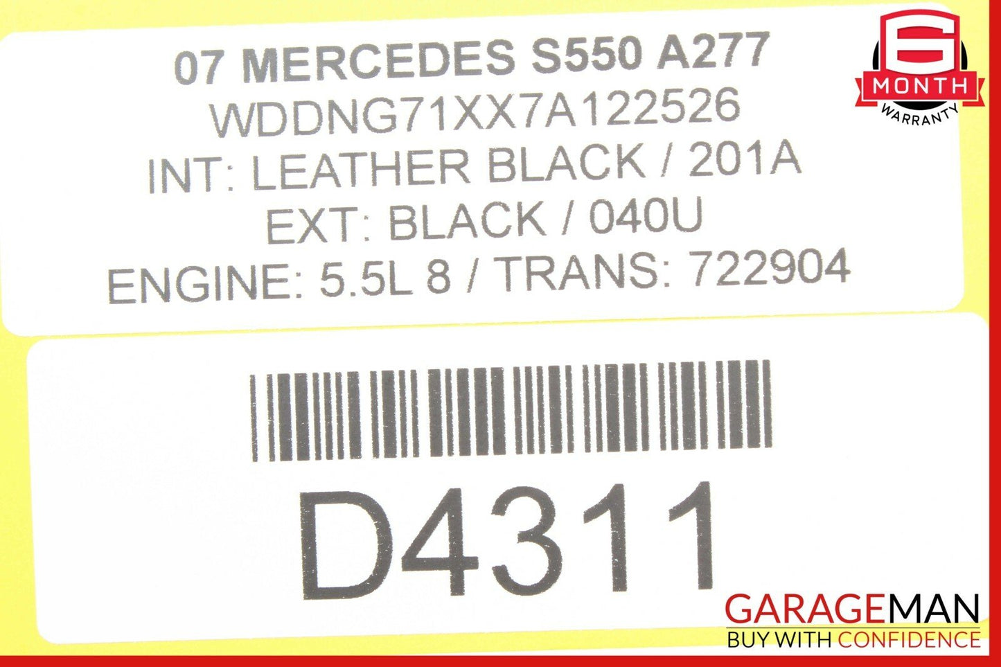 07-09 Mercedes W221 S450 S550 ESP Parking Assist Suspension Switch Module OEM