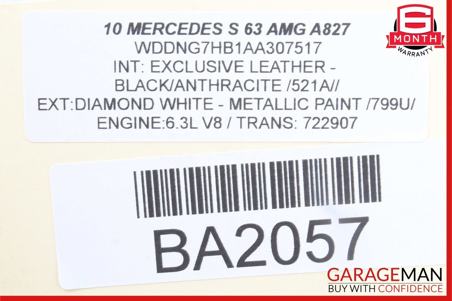 07-14 Mercedes W221 S550 CL550 Trunk Lid Unlock Release Handle 2217500893 OEM