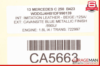12-14 Mercedes W204 C250 Front Right Side Exterior Door Handle OEM