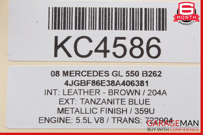 03-12 Mercedes X164 GL550 Front Right Seat Control Module 2118208685 OEM