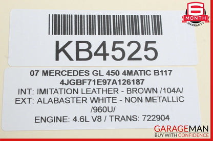 06-12 Mercedes X164 GL450 4MATIC Rear A/C Heater Climate Control Switch Unit OEM