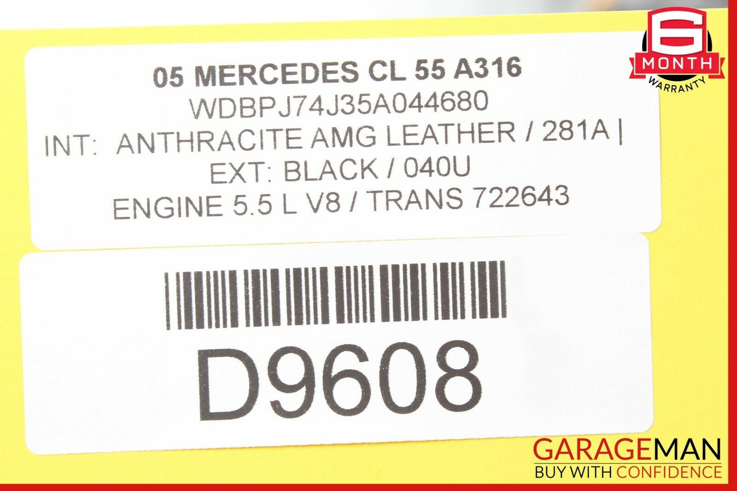 03-08 Mercedes CL55 AMG S430 CD Changer 6 Disk Player Module MC3330 w/o Magazine