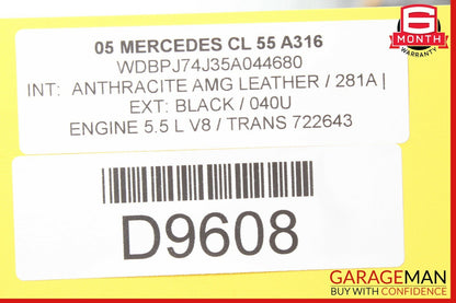 03-08 Mercedes CL55 AMG S430 CD Changer 6 Disk Player Module MC3330 w/o Magazine