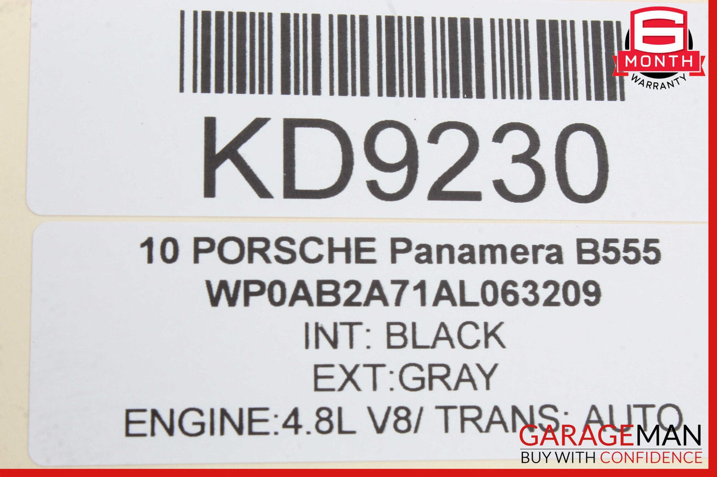 10-15 Porsche Panamera 970 Rear Left Driver Side Lower Bottom Seat Cushion