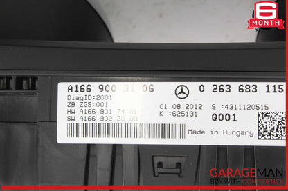 13-16 Mercedes X166 GL450 Instrument Speedometer Cluster 1669003106 OEM