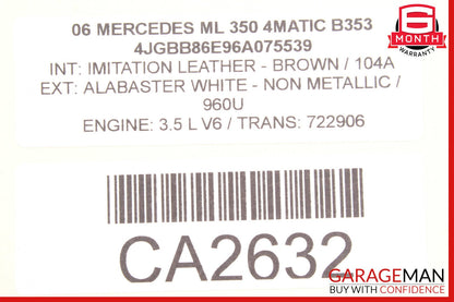 06-13 Mercedes W164 ML350 R350 Rear Overhead Dome Light Lamp Parking Sensor OEM