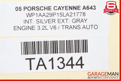 03-10 Porsche Cayenne 955 957 Rear Left Side Door Panel Armrest Trim Cover Grey