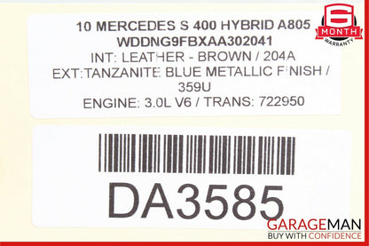 07-13 Mercedes W221 S400 Rear Left Side Exterior Door Handle Keyless Go Black