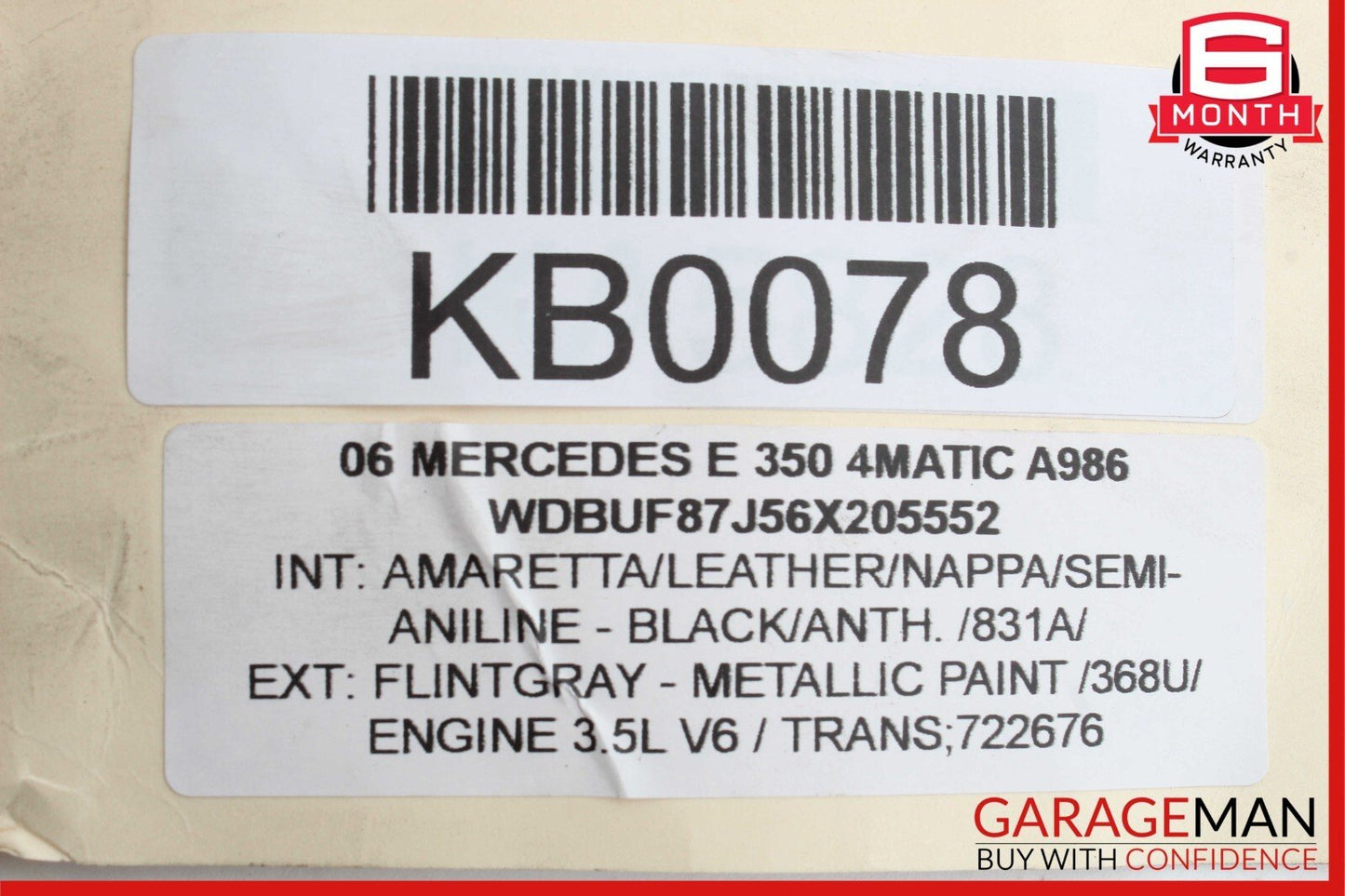 03-09 Mercedes W211 E350 E550 Rear Right Side Door Lock Latch Actuator OEM