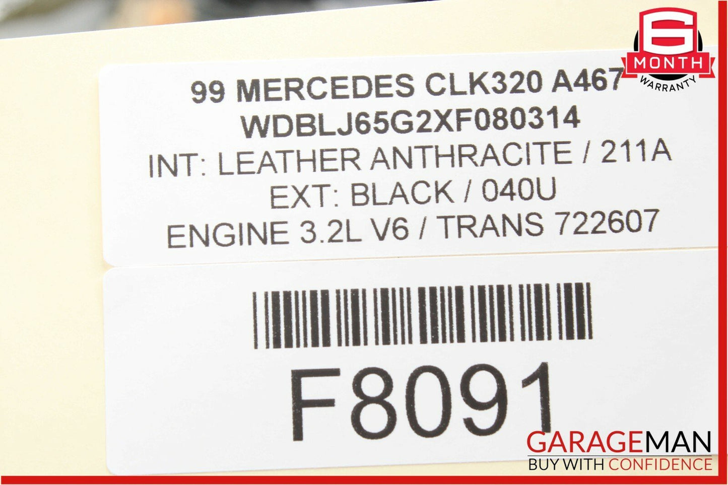 98-03 Mercedes W208 CLK320 Front Right Seatbelt Seat Belt Retractor Black OEM