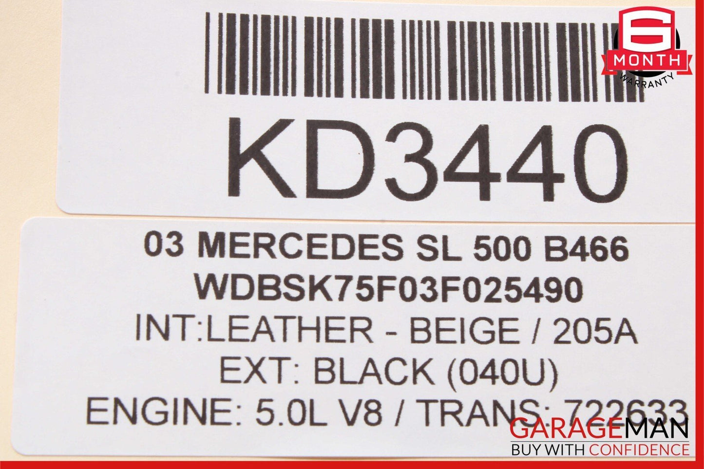 03-06 Mercedes R230 SL500 Front Right Door Keyless Go Entry Antenna Module OEM