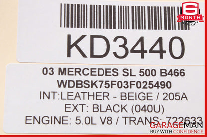 03-06 Mercedes R230 SL500 Front Right Door Keyless Go Entry Antenna Module OEM