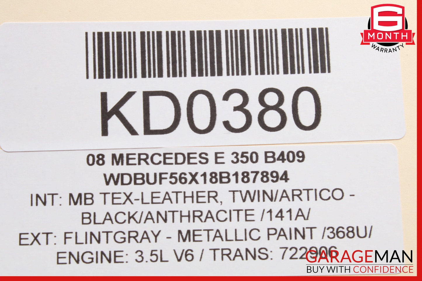 03-09 Mercedes W211 E350 E550 Window Regulator Front Right Passenger Side OEM
