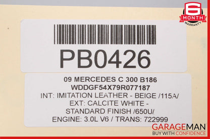 06-11 Mercedes W204 C280 SLK280 3.0L M272 Engine Motor Block Assembly RWD 144k